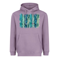 Lavender turquoise leopard watercolor brushstroke background Heavyweight Hoodie - RanaPortraitStore