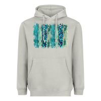 Moon Dust turquoise leopard watercolor brushstroke background Heavyweight Hoodie - RanaPortraitStore