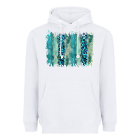White turquoise leopard watercolor brushstroke background Heavyweight Hoodie - RanaPortraitStore
