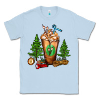 Dusty Blue camping cold drink frappe Classic Tee - FaDigitalArtStudio