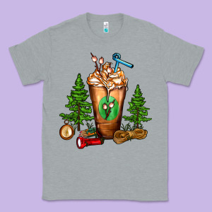 Camping Cold Drink Frappe Classic Tee Designed By Fadigitalartstudio