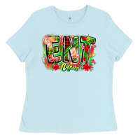 Baby Blue ent crew christmas Ladies Tee - CowhideDigitalArt