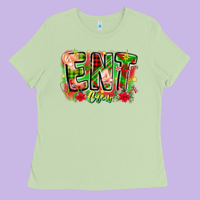 Ent Crew Christmas Ladies Tee Designed By Cowhidedigitalart