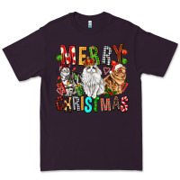 Plum Merry christmas cats Premium Tee - FaDigitalArtStudio