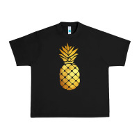 Black gold pineapple Urban Heavy Tee - linhVisuals