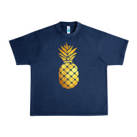 Navy gold pineapple Urban Heavy Tee - linhVisuals