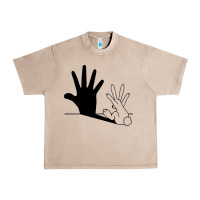 French Oak rabbit hand shadow Urban Heavy Tee - linhVisuals