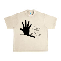 Sandshell rabbit hand shadow Urban Heavy Tee - linhVisuals
