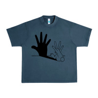 Midnight Navy rabbit hand shadow Urban Heavy Tee - linhVisuals