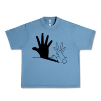 Pebble Blue rabbit hand shadow Urban Heavy Tee - linhVisuals
