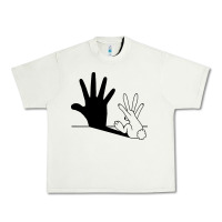 Pistachio rabbit hand shadow Urban Heavy Tee - linhVisuals