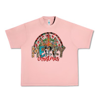 Salmon Merry Christmas Urban Heavy Tee - CowhideDigitalArt