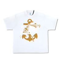 White navy midshipmen Urban Heavy Tee - linhVisuals