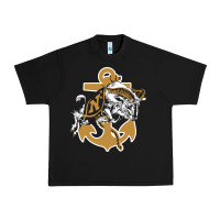 Black navy midshipmen Urban Heavy Tee - linhVisuals