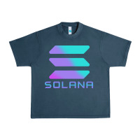 Midnight Navy solana cryptocurrency solana Urban Heavy Tee - linhVisuals