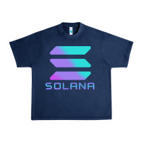 Navy solana cryptocurrency solana Urban Heavy Tee - linhVisuals