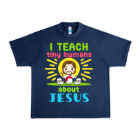 Navy i teach tiny humans about jesus Urban Heavy Tee - linhVisuals