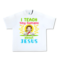White i teach tiny humans about jesus Urban Heavy Tee - linhVisuals