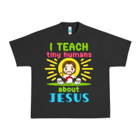 Pigment Black i teach tiny humans about jesus Urban Heavy Tee - linhVisuals