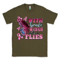 Army Green with brave wings she flies Classic Tee - BarkalooDesign