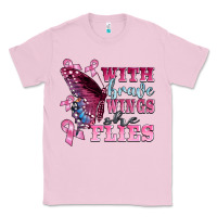 Bubblegum Pink with brave wings she flies Classic Tee - BarkalooDesign