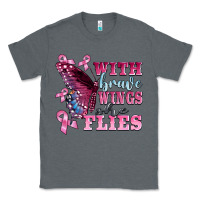 Charcoal Heather with brave wings she flies Classic Tee - BarkalooDesign