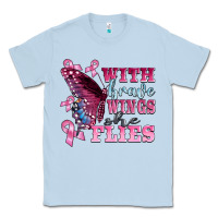 Dusty Blue with brave wings she flies Classic Tee - BarkalooDesign