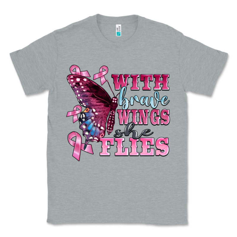 With Brave Wings She Flies Classic Tee by BarkalooDesign | Teevron