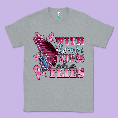 With Brave Wings She Flies Classic Tee Designed By Barkaloodesign
