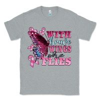 Heather Grey with brave wings she flies Classic Tee - BarkalooDesign