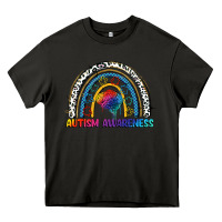 Asphalt Autism Awareness rainbow Heavy Core Tee - FaDigitalArtStudio