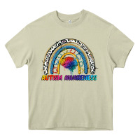 Mossy Autism Awareness rainbow Heavy Core Tee - FaDigitalArtStudio
