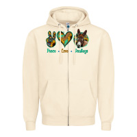 Peace Love Donkeys Zipper Hoodie | Teevron