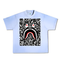 Grape Ice Bape Shark Army Urban Heavy Tee - linhVisuals