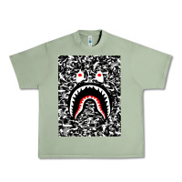 Oil Green Bape Shark Army Urban Heavy Tee - linhVisuals