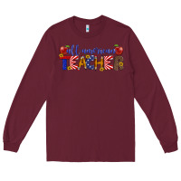 Burgundy all american teacher Long Sleeve Tee - Artiststas