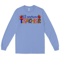 Colony Blue all american teacher Long Sleeve Tee - Artiststas