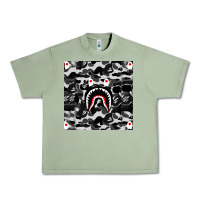 Oil Green Bape Shark Army Urban Heavy Tee - linhVisuals