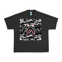 Pigment Black Bape Shark Army Urban Heavy Tee - linhVisuals