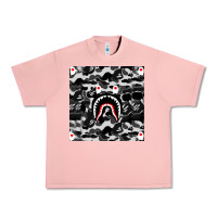 Salmon Bape Shark Army Urban Heavy Tee - linhVisuals