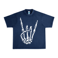 Navy rock on skeleton hand Urban Heavy Tee - linhVisuals