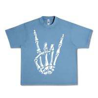Pebble Blue rock on skeleton hand Urban Heavy Tee - linhVisuals