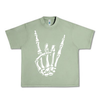 Oil Green rock on skeleton hand Urban Heavy Tee - linhVisuals