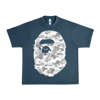 Midnight Navy Gorilla Head Shot Urban Heavy Tee - linhVisuals