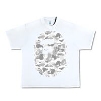 White Gorilla Head Shot Urban Heavy Tee - linhVisuals
