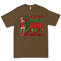 Cacao Just A Girl Who Loves Christmas Premium Tee - FaDigitalArtStudio