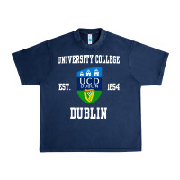 Navy university college dublin Urban Heavy Tee - linhVisuals