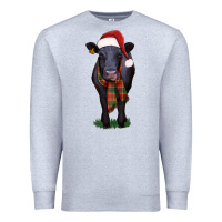 Heather Grey black angus Premium Sweatshirt - RanaPortraitStore