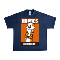 Navy hobbes for president Urban Heavy Tee - linhVisuals