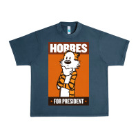 Midnight Navy hobbes for president Urban Heavy Tee - linhVisuals